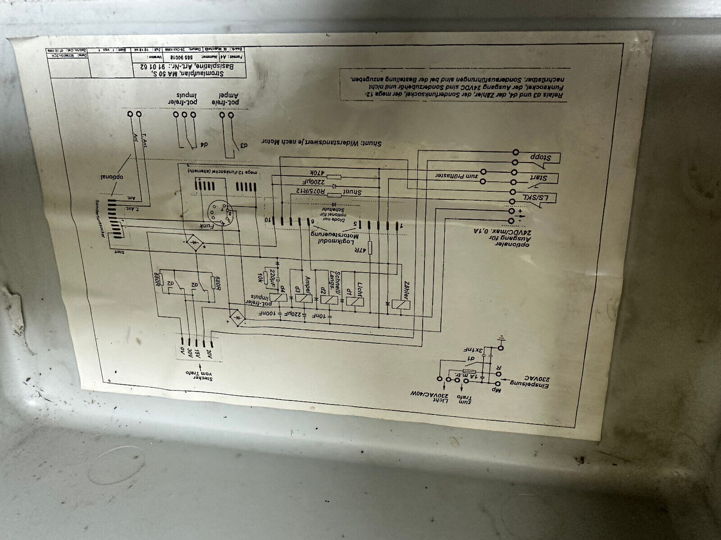 Ansonic MA50S Platine Steuerung Hauptplatine Steuerplatine Elektronik Steuerkar