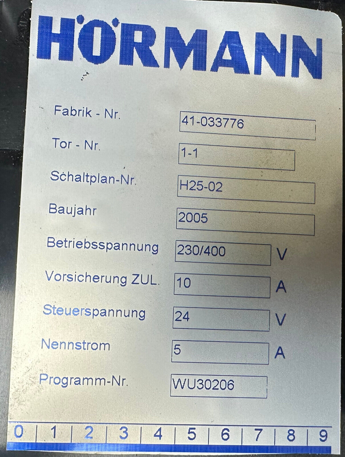 Hörmann WU30206 Hauptplatine Steuerplatine Elektronik Steuerkarte Platine