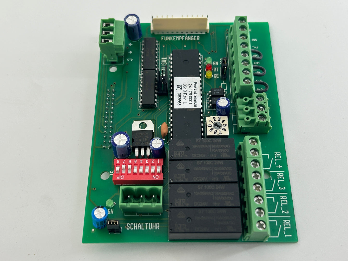 Elero BoxControl RD400 Platine Elektronik Steuerung Hauptplatine Steuerplatine Basisplatine Bedienplatine Elektroniksteuerung Leistungsplatine Multifunktionsplatine