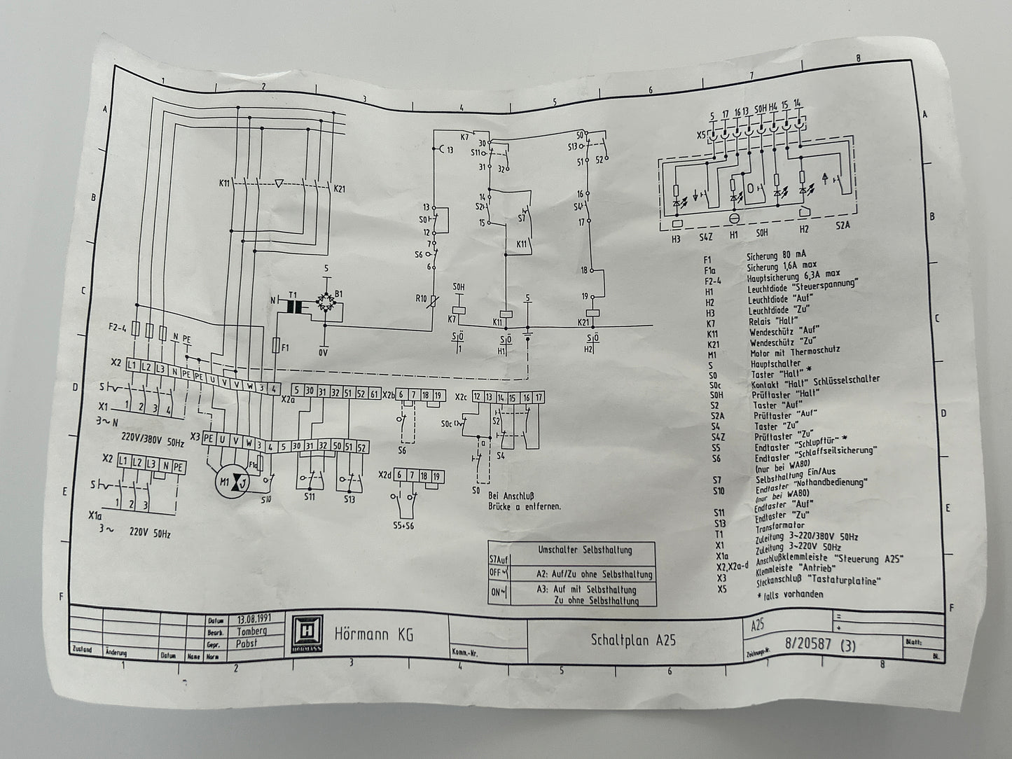 Hörmann WU200 board electronics control main board control board operating board control electronics base board
