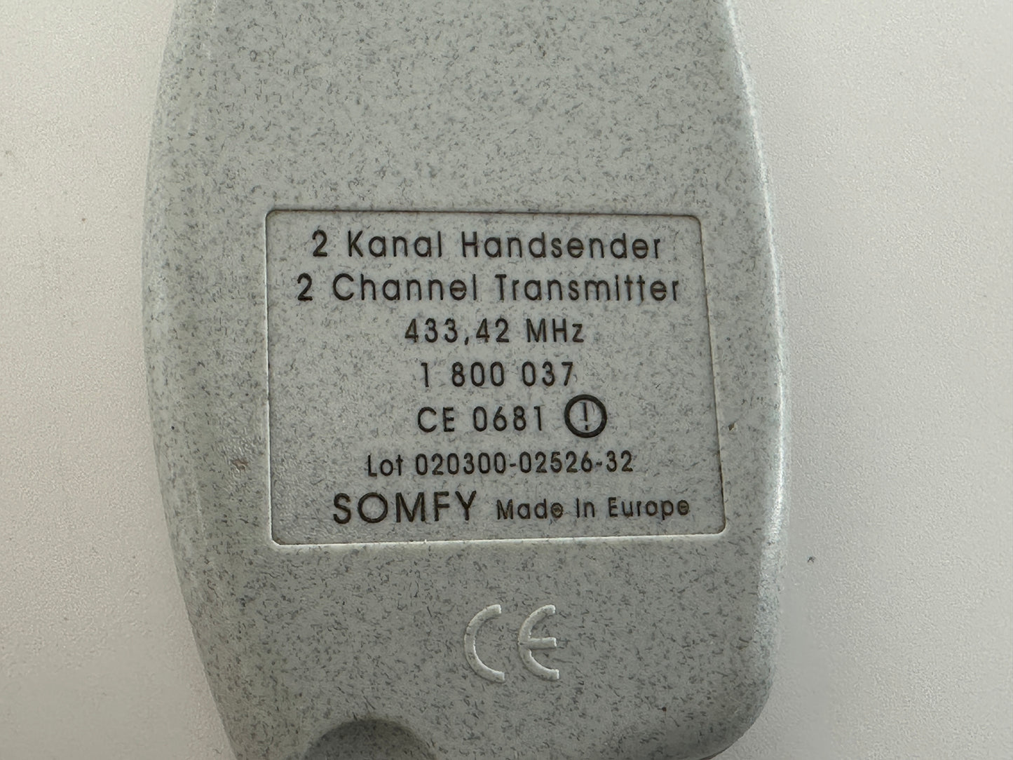 SOMFY Handsender Fernbedienung Drücker Funktaster Fernsteuerung 433MHZ