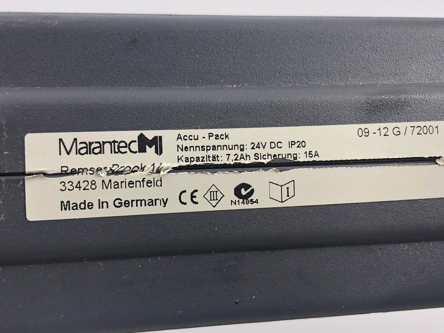Marantec Comfort 211 Accu Pack Koffer Hülle Akku Schutz