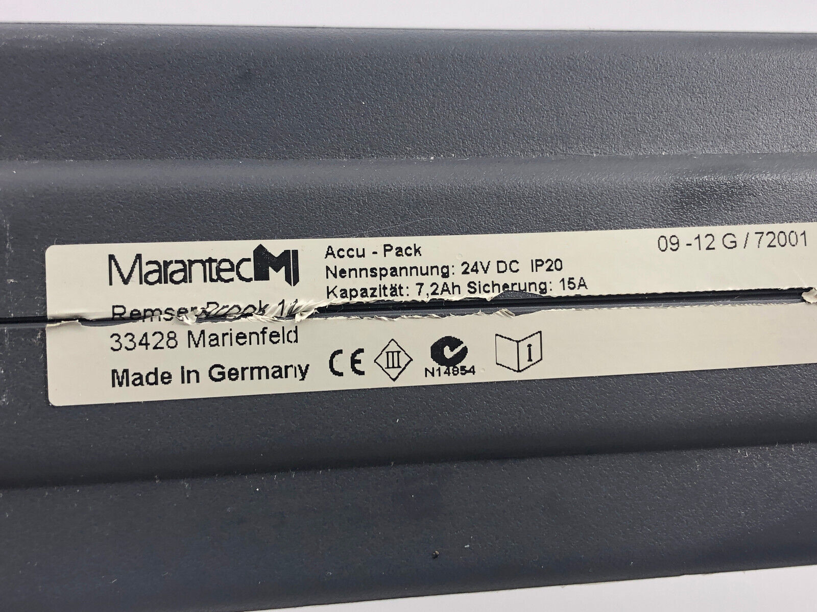 Marantec Comfort 211 Accu Pack Koffer Hülle Akku Schutz