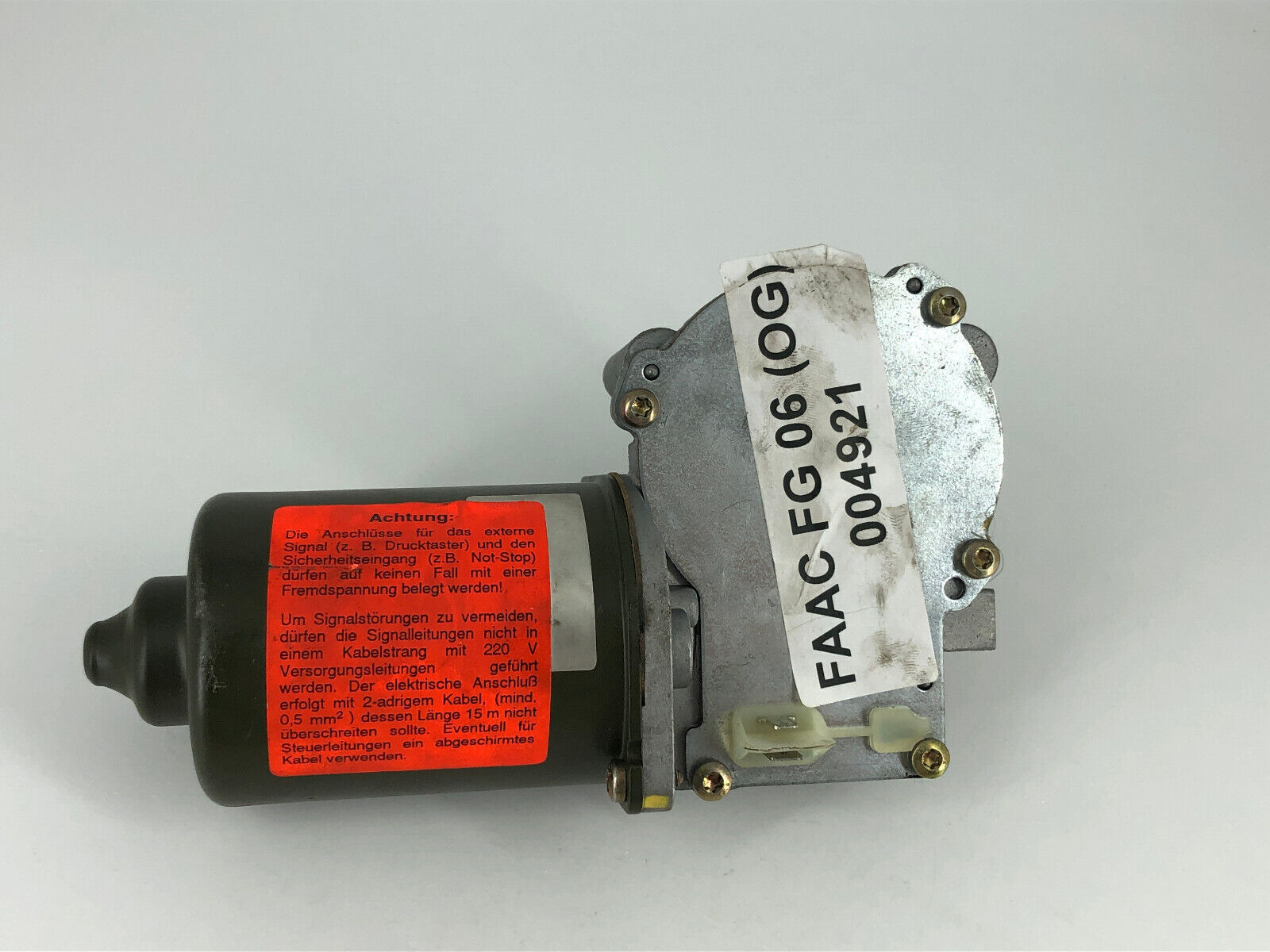 FAAC FG 06 Motor Antriebsmotor Getriebemotor Tormotor Garagentormotor Ersatzmoto