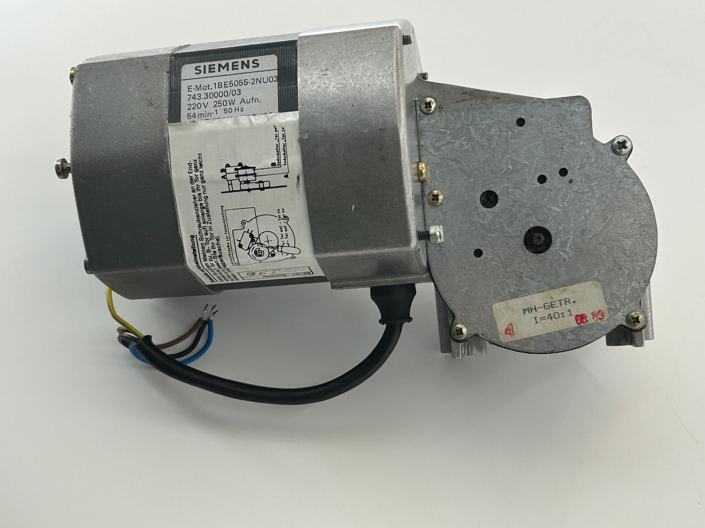 Sommer Egrotronik Motor Ersatzmotor Tormotor Antriebsmotor Getriebemotor