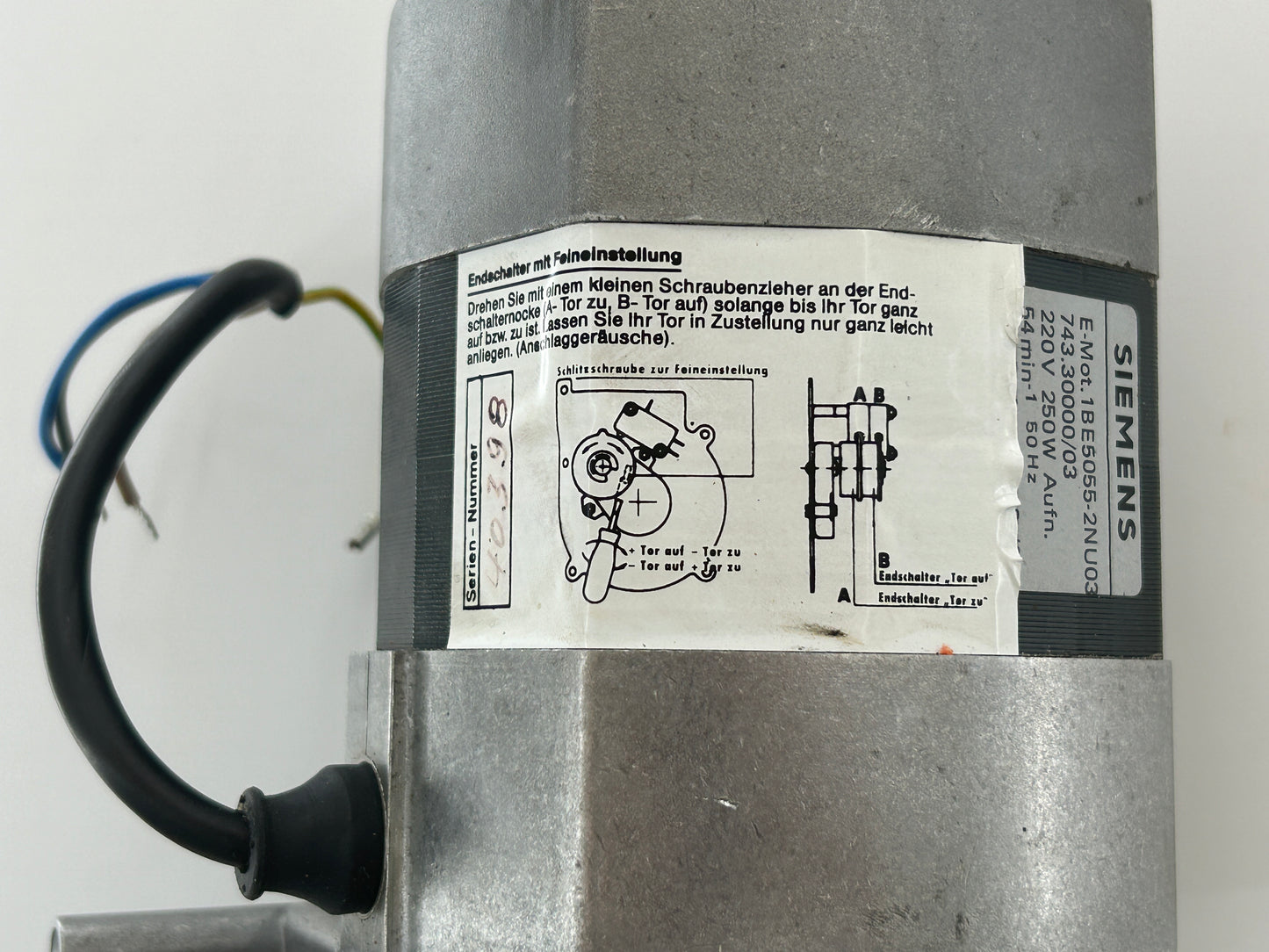 Sommer Egrotronik Motor Ersatzmotor Tormotor Antriebsmotor Getriebemotor