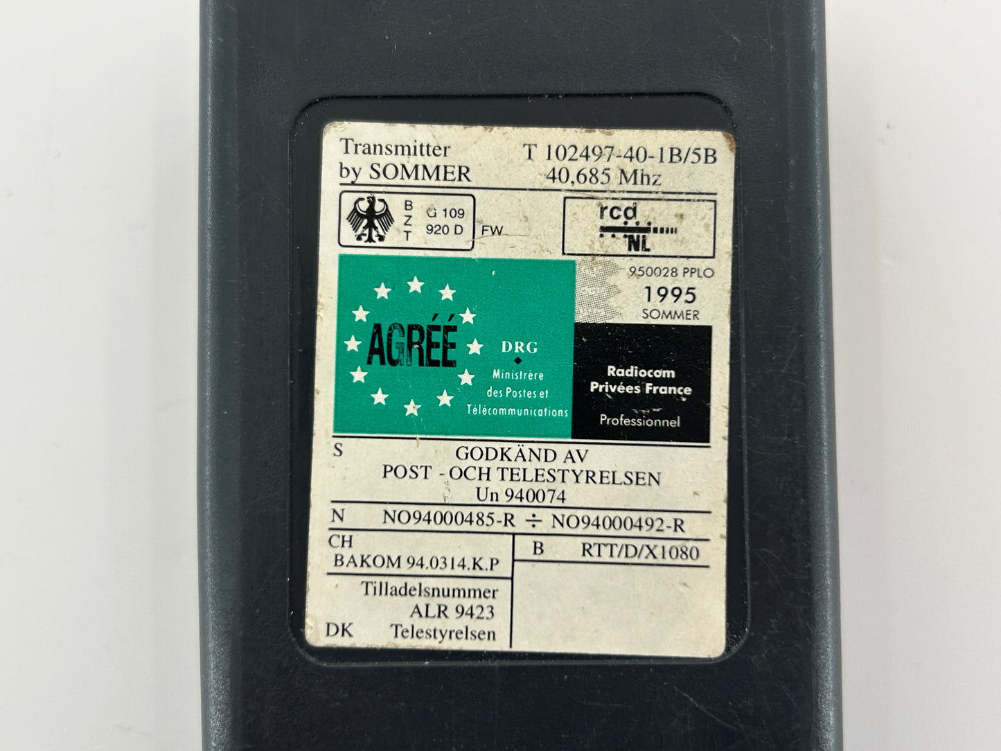 Sommer Handsender Funktaster Drücker Fernbedienung Funk Fernsteuerung Schalter