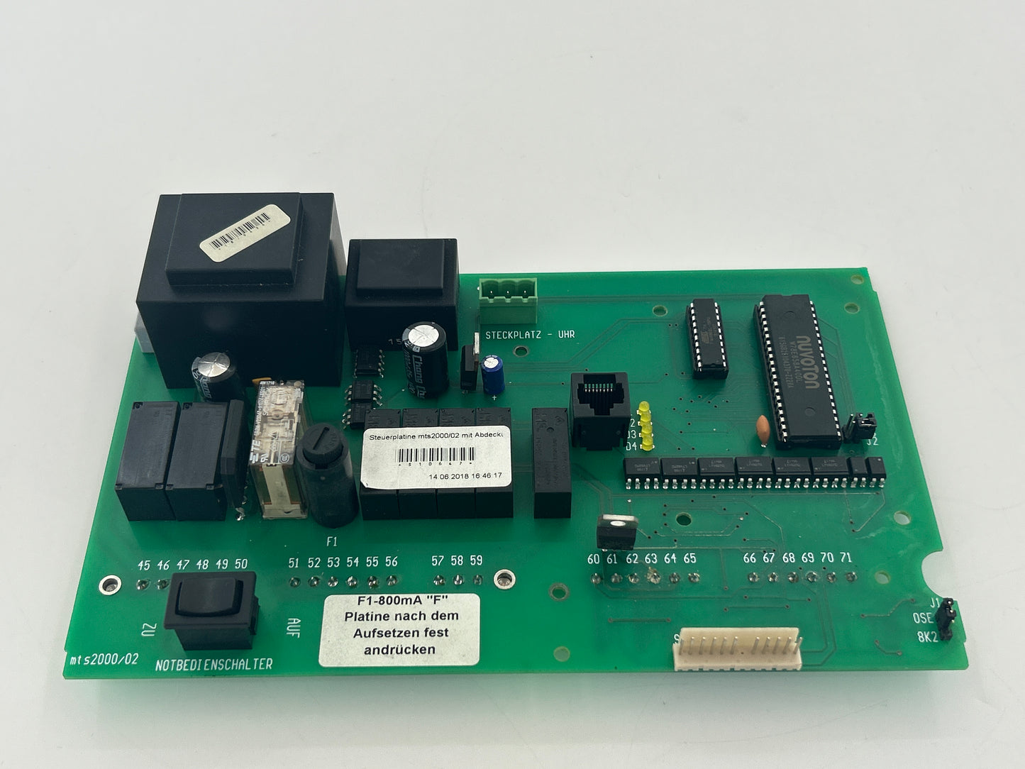 Meißner MTS2000 Platine Steuerung Elektronik Hauptplatine Steuerplatine Steuerungsplatine Bedienplatine Steuerungselektronik Basisplatine