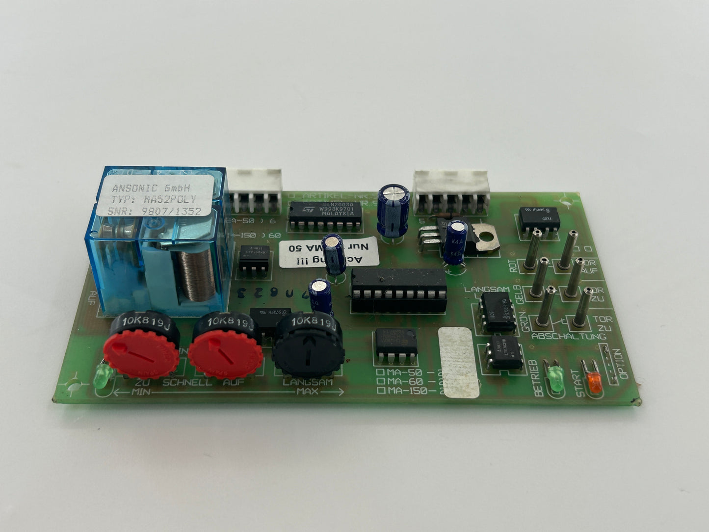 Ruku Ansonic MA50 90 Platine Steuerung Hauptplatine Steuerplatine Elektronik Steuerungsplatine Bedienplatine Steuerungselektronik Basisplatine