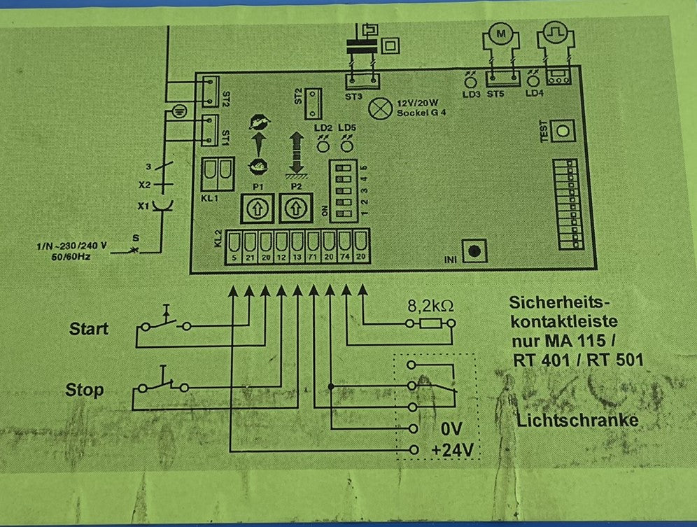 Ansonic MA115 Platine Steuerung Hauptplatine Steuerplatine Elektronik Steuerungsplatine Bedienplatine Steuerungselektronik Basisplatine